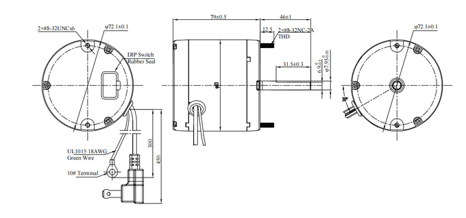 3,3" motore Sensorless Constant Airflow 20VAC 230VAC della CE 8